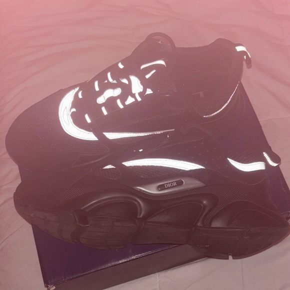 Dior B22 Black Reflective Sneakers - Picture 1 of 7